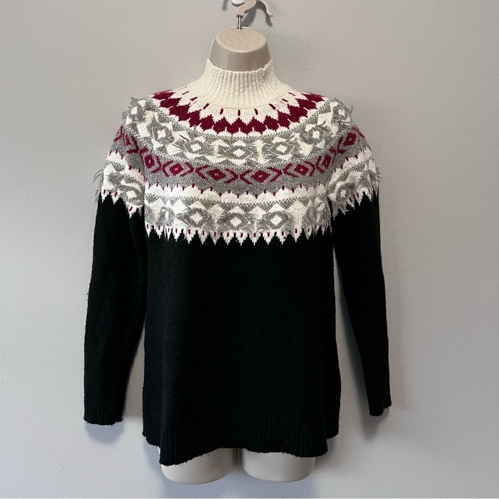 J. Jill Fair Isle Nordic Holiday Sweater Size XS Petite